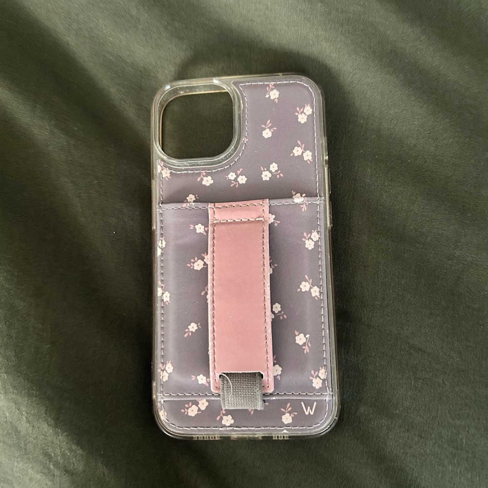 Elegant Floral Phone Case with pocket